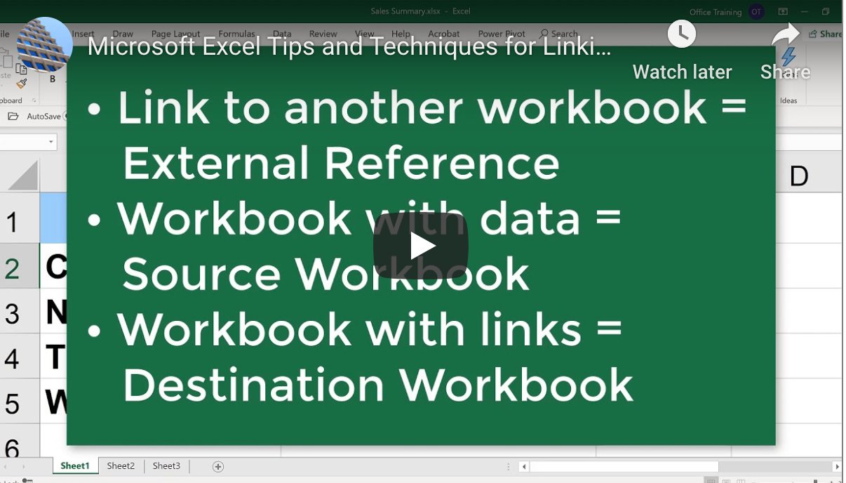how do you link workbooks in excel bc networks