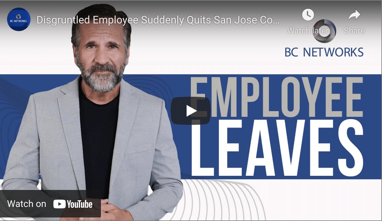 Disgruntled Employee Quits San Jose Business